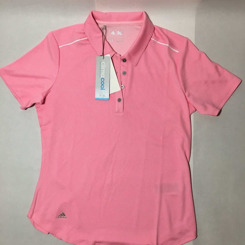 Adidas Golf Women's Micro dot Polo Pink Size M